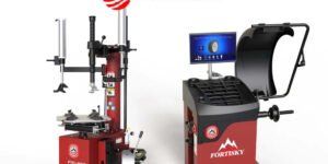 Fortisky 1660-8833 Tire Changer & Dynamic Display Screen Wheel Balancer Combo