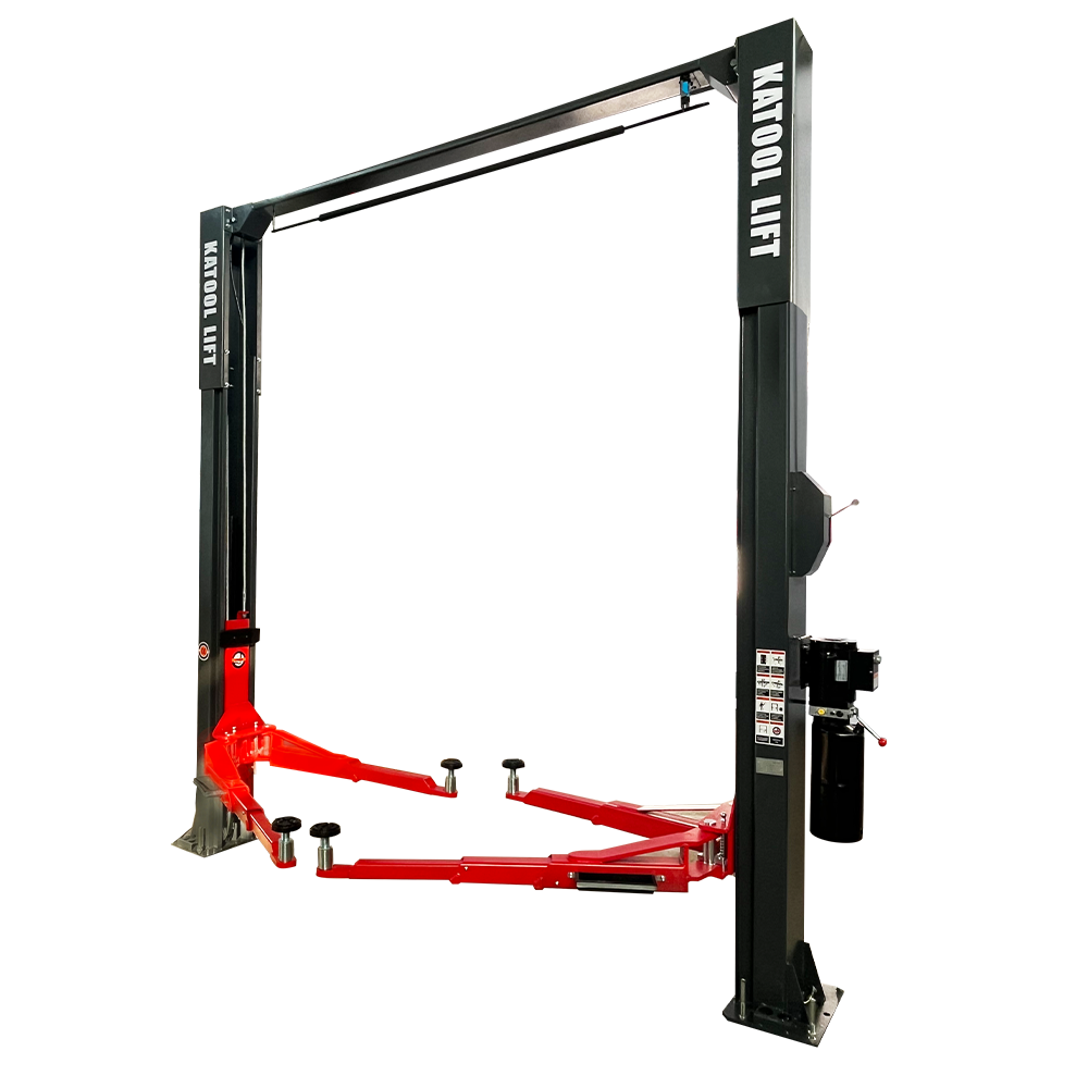 KATOOL KT-AS110D 11000 lbs. Clear Floor Two Post Lift - Direct Drive and Assymetric Arms - Image 2